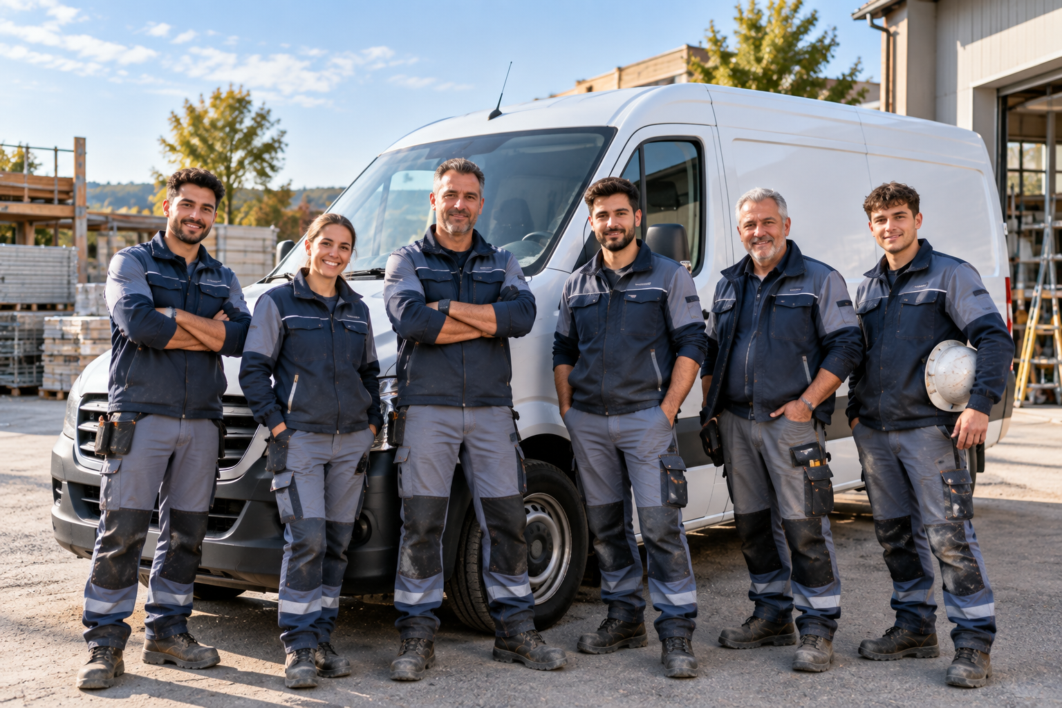 Das Team der NewTech Zimmerei, Bedachung und Reinigungs-GmbH aus Dortmund