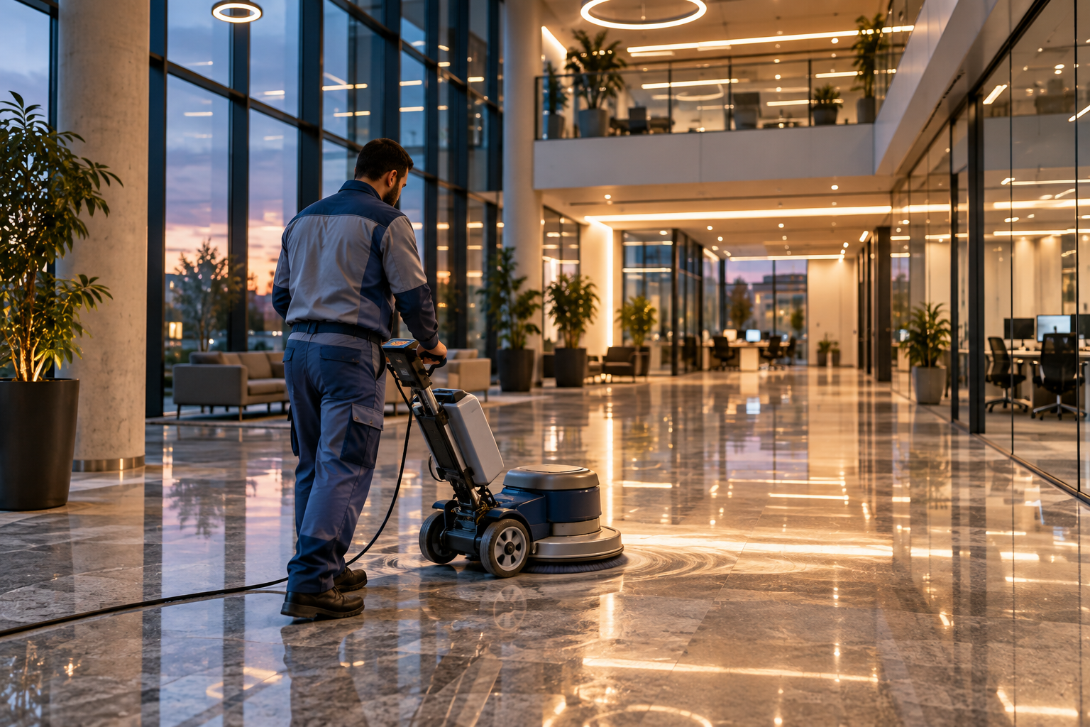 Gewerbereinigung durch NewTech in einem Bürogebäude in Dortmund